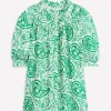 Tops & Blouses-Boden Bea Linen Top-Rich Emerald, Meadow Paisley RichEmerald,MeadowPaisley
