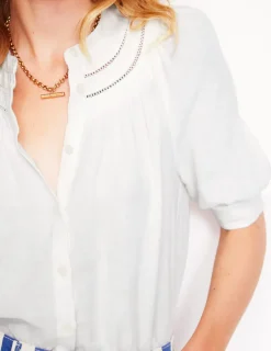 Tops & Blouses-Boden Bea Linen Top- White