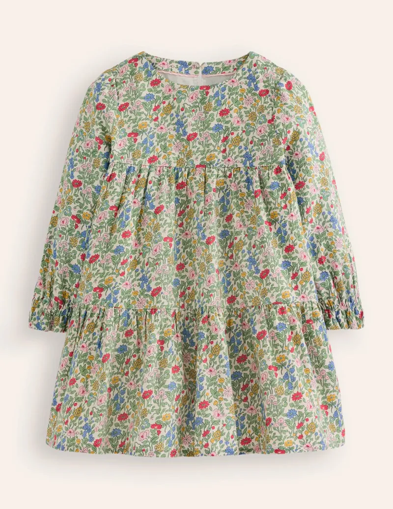 Dresses-Boden Betsy Tiered Twirly Dress-Multi Meadow Floral MultiMeadowFloral