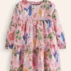 Dresses-Boden Betsy Tiered Twirly Dress-Vintage Pink Enchanted Forest VintagePinkEnchantedForest