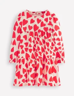 Dresses-Boden Betsy Tiered Twirly Dress-Poppy Red Hearts PoppyRedHearts