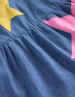 Dresses-Boden Betsy Tiered Twirly Dress-Mid Vintage Stars MidVintageStars