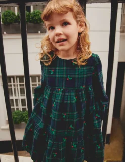 Dresses-Boden Betsy Tiered Twirly Dress-Blackwatch Check Holly BlackwatchCheckHolly