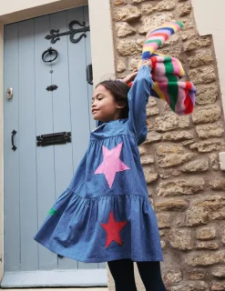Dresses-Boden Betsy Tiered Twirly Dress-Mid Vintage Stars MidVintageStars