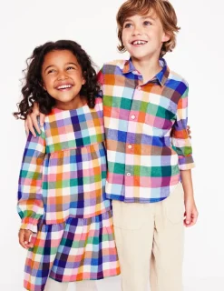 Dresses-Boden Betsy Tiered Twirly Dress- Multigingham