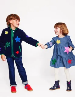 Dresses-Boden Betsy Tiered Twirly Dress-Mid Vintage Stars MidVintageStars