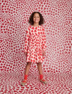 Dresses-Boden Betsy Tiered Twirly Dress-Poppy Red Hearts PoppyRedHearts