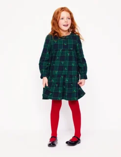 Dresses-Boden Betsy Tiered Twirly Dress-Blackwatch Check Holly BlackwatchCheckHolly