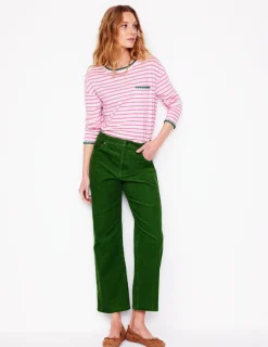 T-Shirts & Tanks | Tops & Blouses-Boden Blanket Stitch Boxy Top-Ivory, Pink Rose Ivory,PinkRose