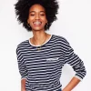 T-Shirts & Tanks | Tops & Blouses-Boden Blanket Stitch Boxy Top-Navy, Ivory Navy,Ivory