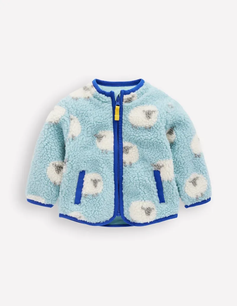 Coats & Jackets-Boden Borg Fleece-Vintage Blue Sheep VintageBlueSheep