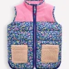 Coats & Jackets-Boden Borg Mix Collared Gilet-Sapphire Blue Nautical Floral SapphireBlueNauticalFloral