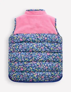 Coats & Jackets-Boden Borg Mix Collared Gilet-Sapphire Blue Nautical Floral SapphireBlueNauticalFloral