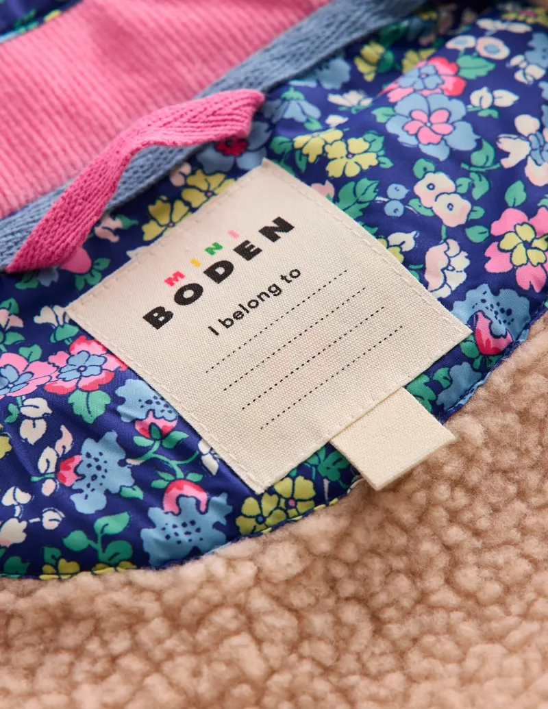 Coats & Jackets-Boden Borg Mix Collared Gilet-Sapphire Blue Nautical Floral SapphireBlueNauticalFloral