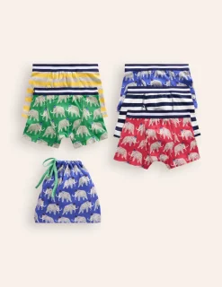 Socks & Underwear-Boden Boxers 5 Pack- Stripe/Stars