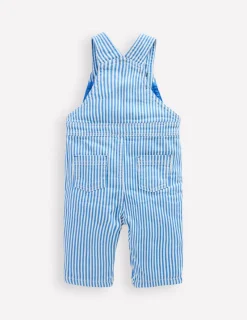 Bottoms-Boden Boys Dungaree-Blue Ticking Stripe BlueTickingStripe