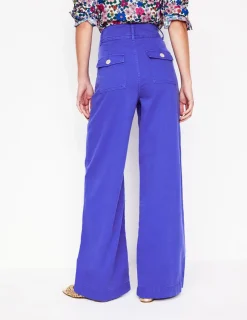 Pants-Boden Brompton Wide Leg Trousers-Bright Blue BrightBlue