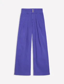Pants-Boden Brompton Wide Leg Trousers-Bright Blue BrightBlue