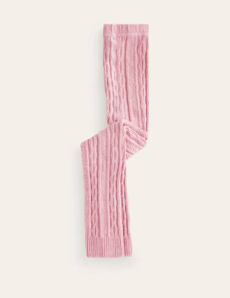 Socks & Tights-Boden Cable Footless Tights-Vintage Pink VintagePink