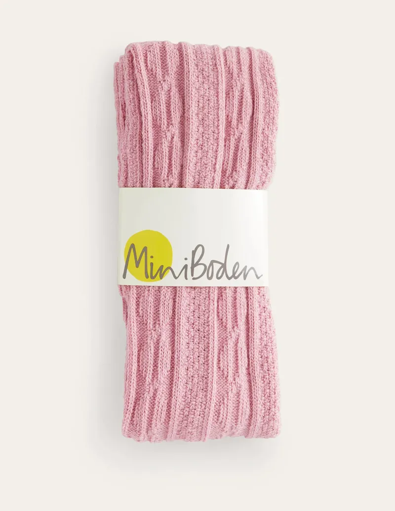 Socks & Tights-Boden Cable Footless Tights-Vintage Pink VintagePink