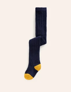Socks & Tights-Boden Cable Knit Tights-College Navy CollegeNavy