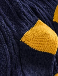 Socks & Tights-Boden Cable Knit Tights-College Navy CollegeNavy