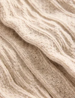 Socks & Tights-Boden Cable Knit Tights- Oatmeal