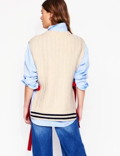 Sweaters & Cardigans-Boden Cable Knit Wool Vest-Warm Ivory WarmIvory