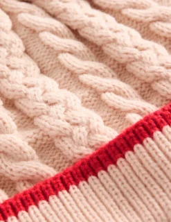 Accessories-Boden Cable Knitted Beanie-Ecru Marl EcruMarl