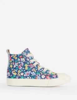 Shoes, Sneakers & Boots-Boden Canvas High Tops-Sapphire Blue Floral SapphireBlueFloral