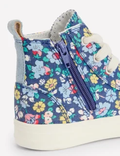 Shoes, Sneakers & Boots-Boden Canvas High Tops-Sapphire Blue Floral SapphireBlueFloral