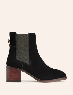 Heels | Boots-Boden Chelsea Block Heel Boots- Black