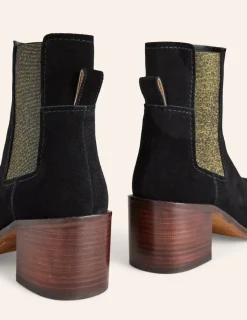 Heels | Boots-Boden Chelsea Block Heel Boots- Black