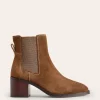 Boots | Heels-Boden Chelsea Block Heel Boots- Tan