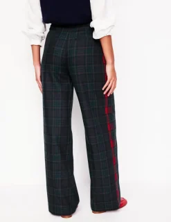 Pants-Boden Chiswick Wool Blend Pants-Navy and Green Check NavyandGreenCheck
