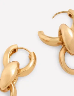 Jewelry-Boden Chunky Chain-Link Earrings- Gold