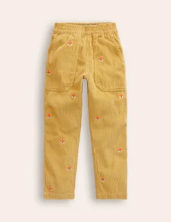 Pants & Jeans-Boden Chunky Cord Pull On Pants-Honeycomb Yellow Foxes HoneycombYellowFoxes