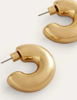 Jewelry-Boden Chunky Small Hoop Earrings- Gold