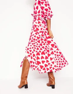 Dresses & Jumpsuits | Petite Dresses-Boden Clara Cotton Shirt Dress-Ivory, Heart Cluster Ivory,HeartCluster