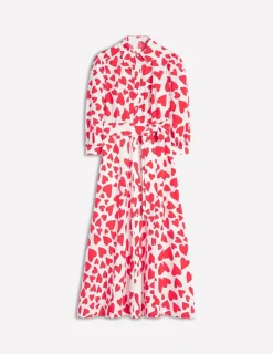 Dresses & Jumpsuits | Petite Dresses-Boden Clara Cotton Shirt Dress-Ivory, Heart Cluster Ivory,HeartCluster