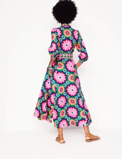 Dresses & Jumpsuits | Petite Dresses-Boden Clara Cotton Shirt Dress-Multi, Flower Tile Multi,FlowerTile