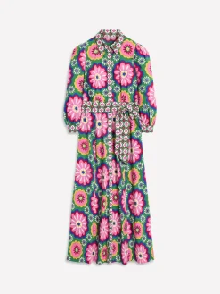 Dresses & Jumpsuits | Petite Dresses-Boden Clara Cotton Shirt Dress-Multi, Flower Tile Multi,FlowerTile