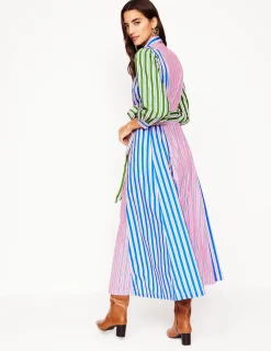 Dresses & Jumpsuits | Petite Dresses-Boden Clara Cotton Shirt Dress-Pink Rose, Red Stripe PinkRose,RedStripe