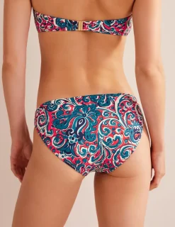Swimwear-Boden Classic Bikini Bottoms-Dahlia Red, Botanic Terrace DahliaRed,BotanicTerrace