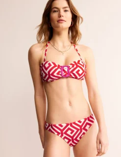 Swimwear-Boden Classic Bikini Bottoms-Flame Scarlet, Maze FlameScarlet,Maze