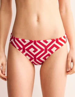Swimwear-Boden Classic Bikini Bottoms-Flame Scarlet, Maze FlameScarlet,Maze