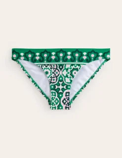 Swimwear-Boden Classic Bikini Bottoms-Green, Artisian Geo Green,ArtisianGeo