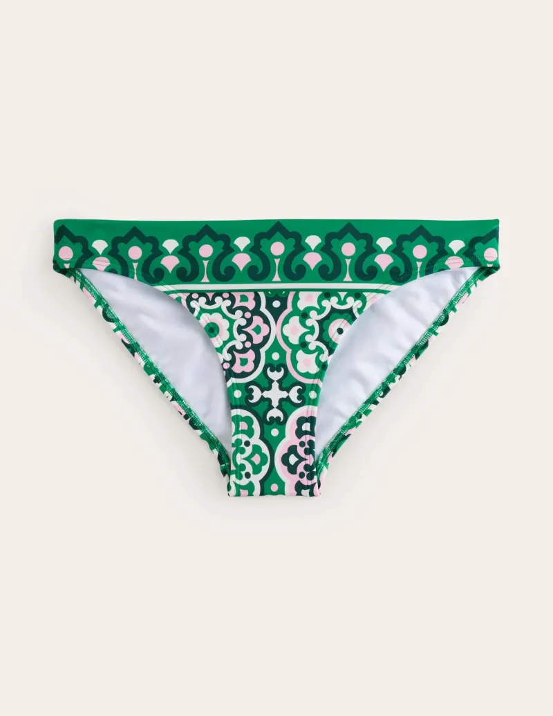Swimwear-Boden Classic Bikini Bottoms-Green, Artisian Geo Green,ArtisianGeo