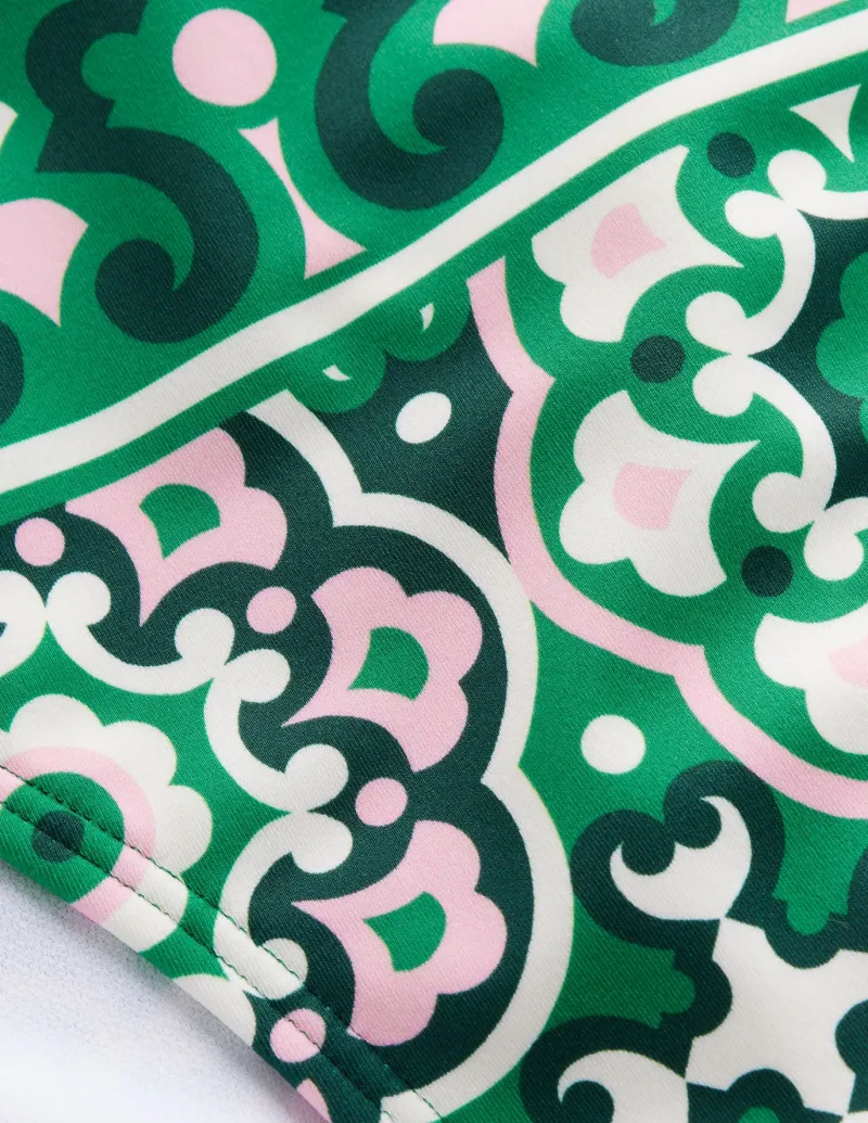 Swimwear-Boden Classic Bikini Bottoms-Green, Artisian Geo Green,ArtisianGeo