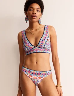 Swimwear-Boden Classic Bikini Bottoms-Ivory, Flora Stamp Ivory,FloraStamp